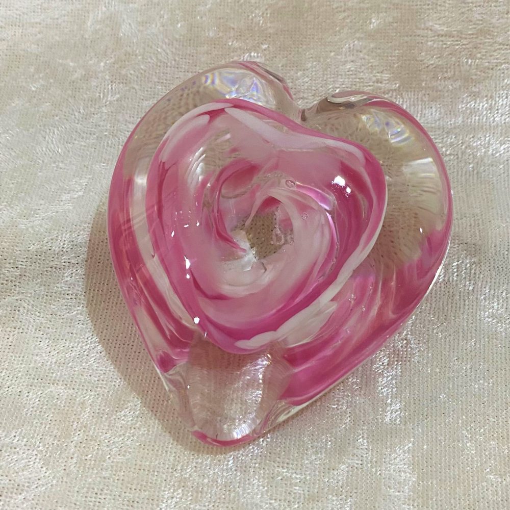 Heart Paperweight Bloom and Bark Glass Blowing Studio & Natural Farm