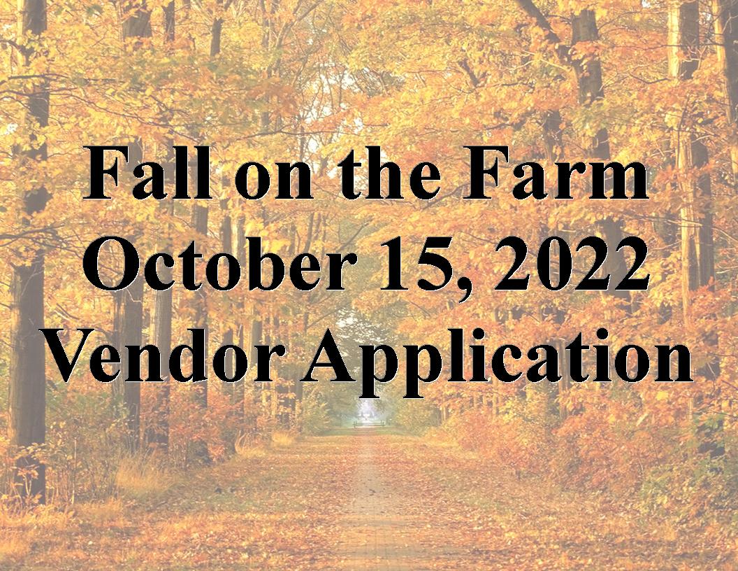 Vendor Application for Fall on the Farm